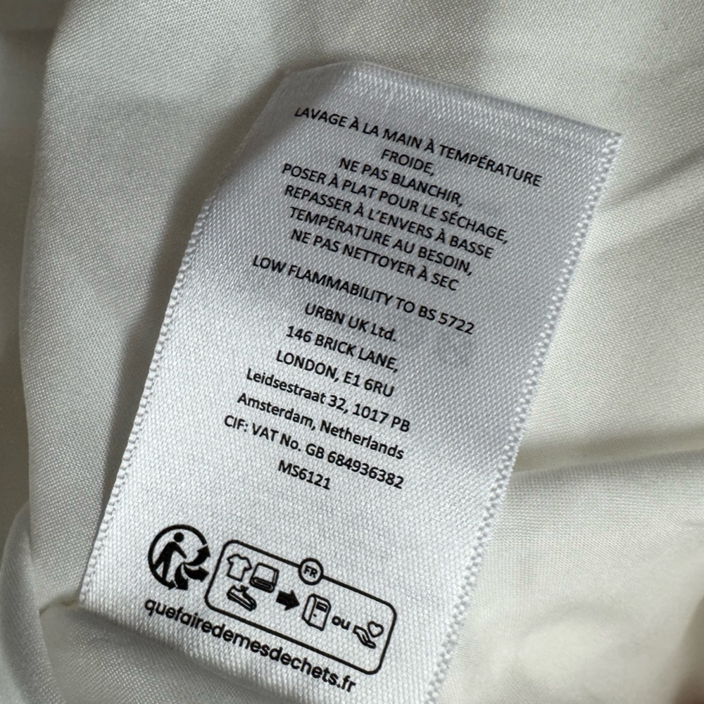 Anthropologie Mare Mare White Basque-Waist Mini Skirt XL - Picture 8 of 9